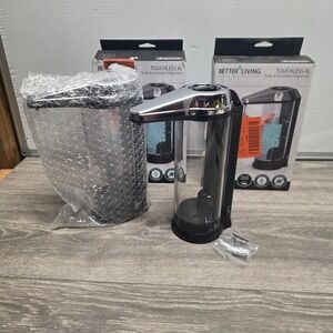 Better Living Touchless XL Soap & Sanitizer Dispenser 2 Pack Black Chrome